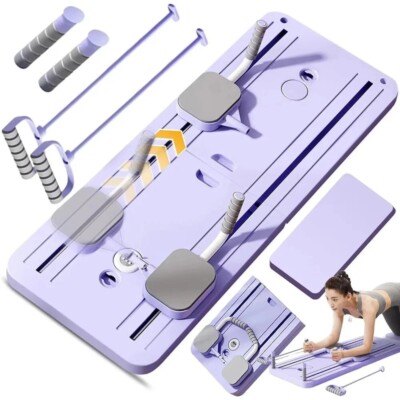 8-in-1 Foldable Pilates Reformer Board with Resistance Bands   Home Core Trainer