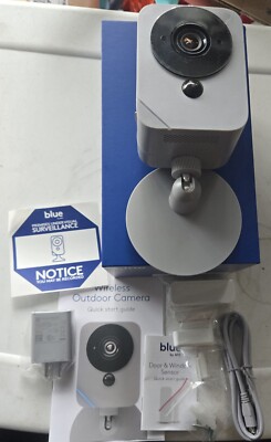 BLUE ADT SCE2R0-29-PG Wireless Outdoor Surveil. Security Camera Pearl Gray 