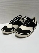 CROCS HANK HANEY WINGTIP GOLF SHOES SIZE 8M MASSAGING INSOLE SPIKELESS LACE UP