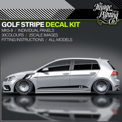 Golf Stripe Vinyl Decal Kit - MK5 6 7 8 - Stickers - Golf R Gti APR ...