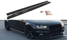 CUP Seitenschweller Ansätze SCHWARZ Audi A4 S4 B8 Facelift Side Skirts Leisten
