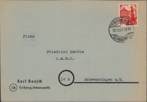 Germany - Allied occupation - French zone - Baden 1947