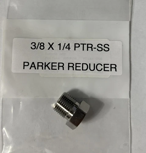 3/8 X 1/4 PTR-SS Pipe & Port Reducer, Expander, Conversion PTR Pipe Thread