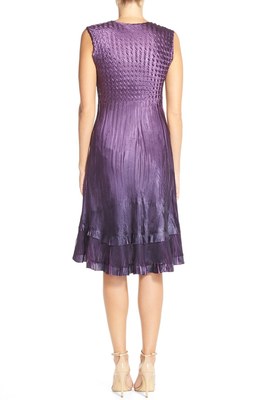 Komarov Charmeuse A-Line Dress & Chiffon Cascade Jacket Size L New $348
