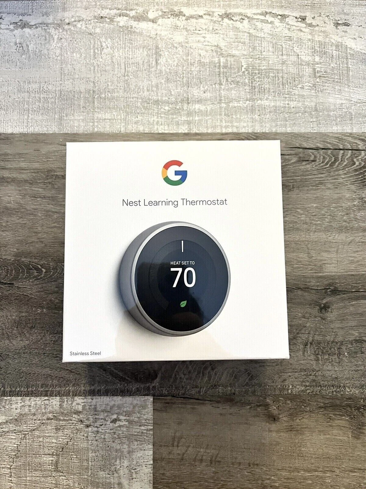 SEALED: KIT Google Nest 3rd Gen Learning Thermostat Stainless Steel T3007ES A+
