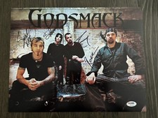 Foto firmada por Godsmack 11x14 PSA LOA Sully Erna Tony Rombola Shannon Larkin