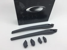 AUTHENTIC OAKLEY FLAK 2.0 EAR SOCKS & NOSE PADS KIT Slate NEW!