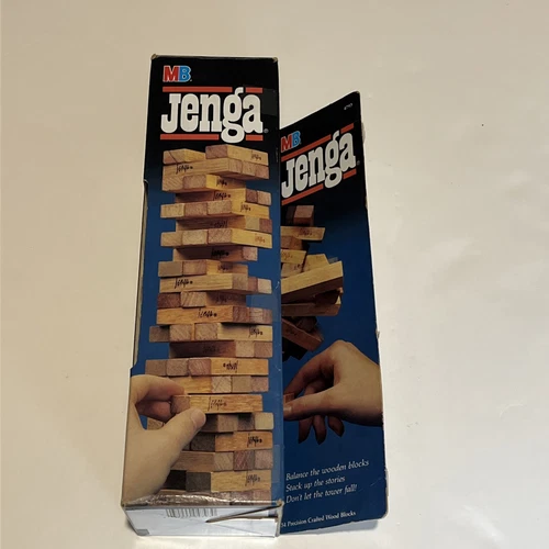Vintage Original JENGA Classic Game 1986 Complete in Box 4793 Milton Bradley