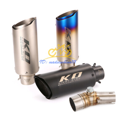 For Kawasaki ER6N Ninja 650 2012-2016 Exhaust Pipe Muffler Mid Link Tube Slip-on