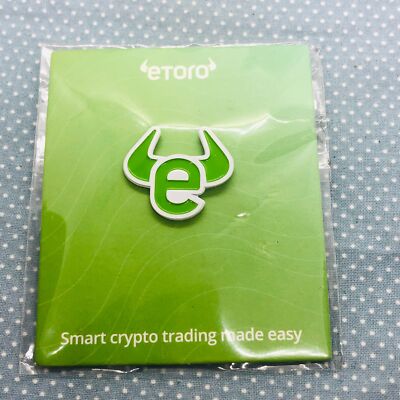 Etoro Crypto Trading Platform Enamel Advertising Logo Lapel Pin