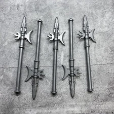5pack Spear Pole Axe Gray Blocks Weapons Accessories for Minifigures C50925