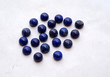 Whole Sale Natural Lapis Lazuli Round Shape 4 M.M. Loose Cabochons Fine Quality