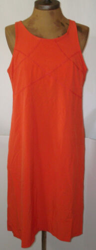 New Womens NWT PrAna L Barton Dress Koi Bright Orange Bra Tank Zip Pockets