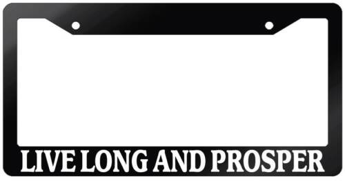 Glossy Black License Plate Frame LIVE LONG AND PROSPER Auto Accessory 63 - 第 1/1 張圖片
