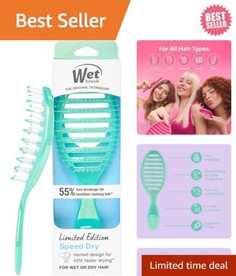 Ergonomic Speed Dry Brush - Vented Design for All Hair Types, Prismatic Glow