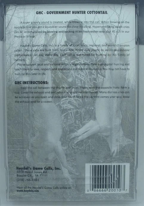 Haydels GHC Government Hunter Cotton Tail Predator Call - Image 3 of 3