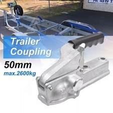 Heavy-Duty 2600kg Trailer Hitch Cast Coupling Tow Ball Coupler RV Camper 50mm UK