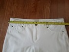 Ecru Size 10 White Straight Leg Stretch Slim Cropped Ankle Pants — photo 3