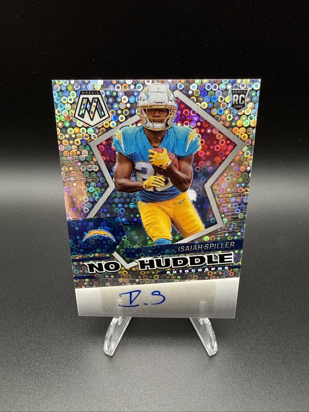 2022 Panini Mosaic - Autographs No Huddle Isaiah Spiller #ANH-IS RC