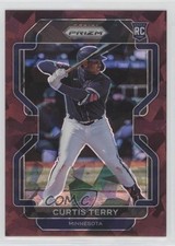 2022 Panini Prizm Tier II Burgundy Cracked Ice 17/25 Curtis Terry #212 0c2