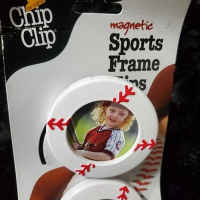 Chip Clip Retro 2015 Magnetic Sports Frame Clips Baseball Photo Holder New