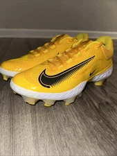 Nike Alpha Huarache Elite 4 Low MCS Yellow Baseball Cleats DX6962-701 Men Sz 11