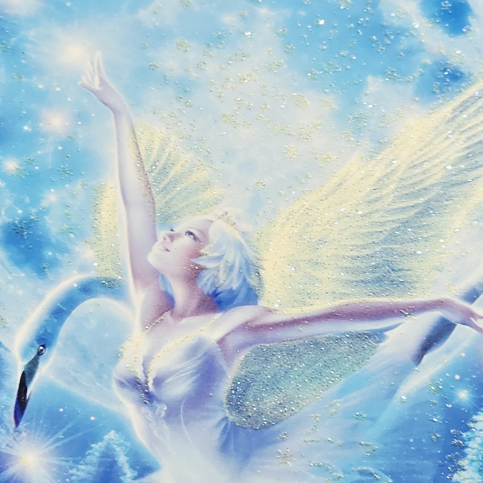 Leanin Tree Birthday Greeting Card Odette Blue Dancing Fairy Glitter - Image 2 of 4