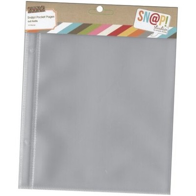 Sn@p! Pocket Pages for 6''X8'' Binders 10/Pkg, (1) 6''X8'' Pocket 
