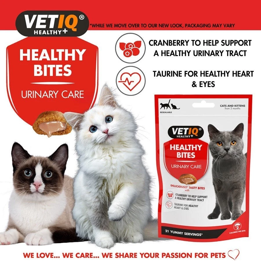 8 x VetIQ Urinary Care Cat Treats 65g | 520g Total | Cranberry & Catnip Bite - Image 2 of 4