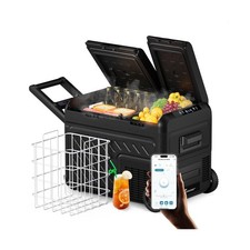 WOLFBOX 12V Car Refrigerator, 40 Quart Dual Zone Car Fridge, Portable Freezer...