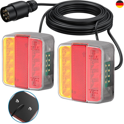 AUTOUTLET LED Rückleuchten Set Anhänger 7,5m Kabel 7-polig