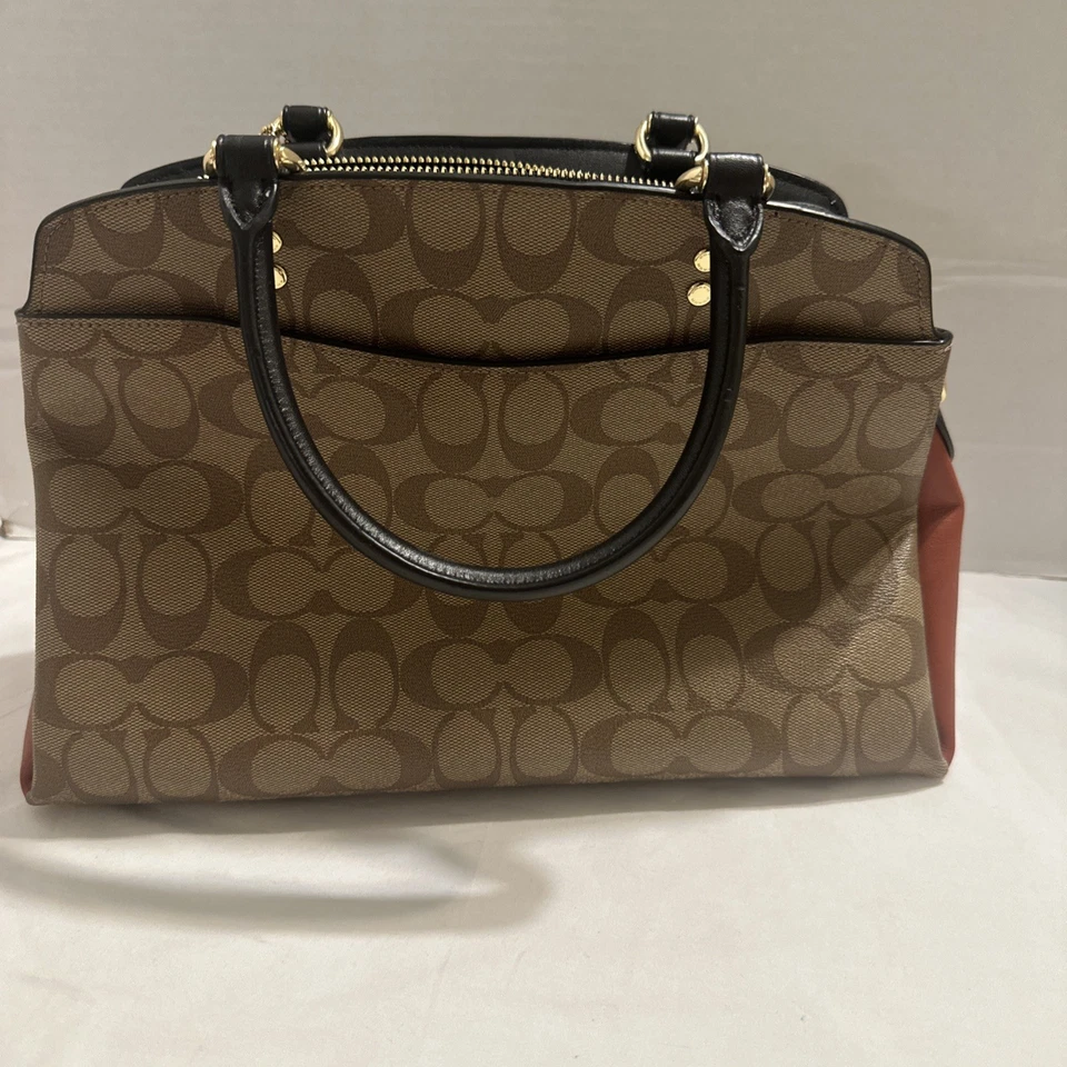 Новый без ценников тренер Lillie сумка сумка Colorblock подпись холст хаки черный 91016 - Изображение 4 из 4