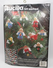 Vintage 1996 Bucilla Felt Applique Angels Christmas Ornament Kit Set of 50 83628