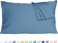 Pillow Cases, Standard Queen Size Cotton Percale Weave Pillowcases, Pre-Shrunk B