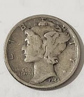 1944 Mercury Silver Dime--Circulated/Uncertified