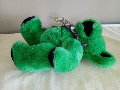 VTG Grateful Dead Teddy Bear 12” Green Jointed Liquid Blue Plush Steven Smith - Picture 17 of 20