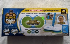 Floor Police Cordless Spin Mop Scrubber  by BulbHead W Pads And Charger 