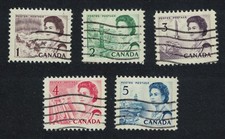 Canada Queen Elizabeth Northern Lights and Dog Team 5v 1967 Canc SG#579-583