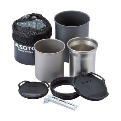 SOTO Cooker Mug Set, Lightweight, Compact, Solo Duo, Mountain Climb... Fast Ship