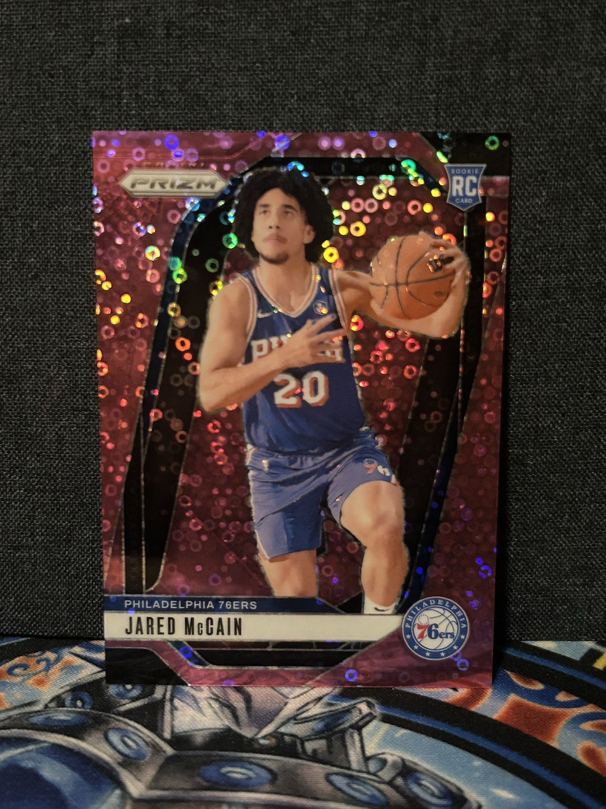 2024-25 Panini Prizm - Jared McCain #222 Pink Fast Break Prizm /50 (RC)