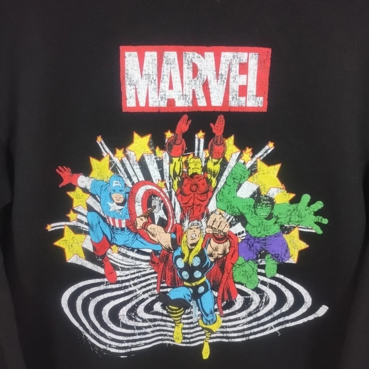 Sudadera Marvel Avengers Estampado Doble Cara Adulto Mediana Hulk Iron Man Thor