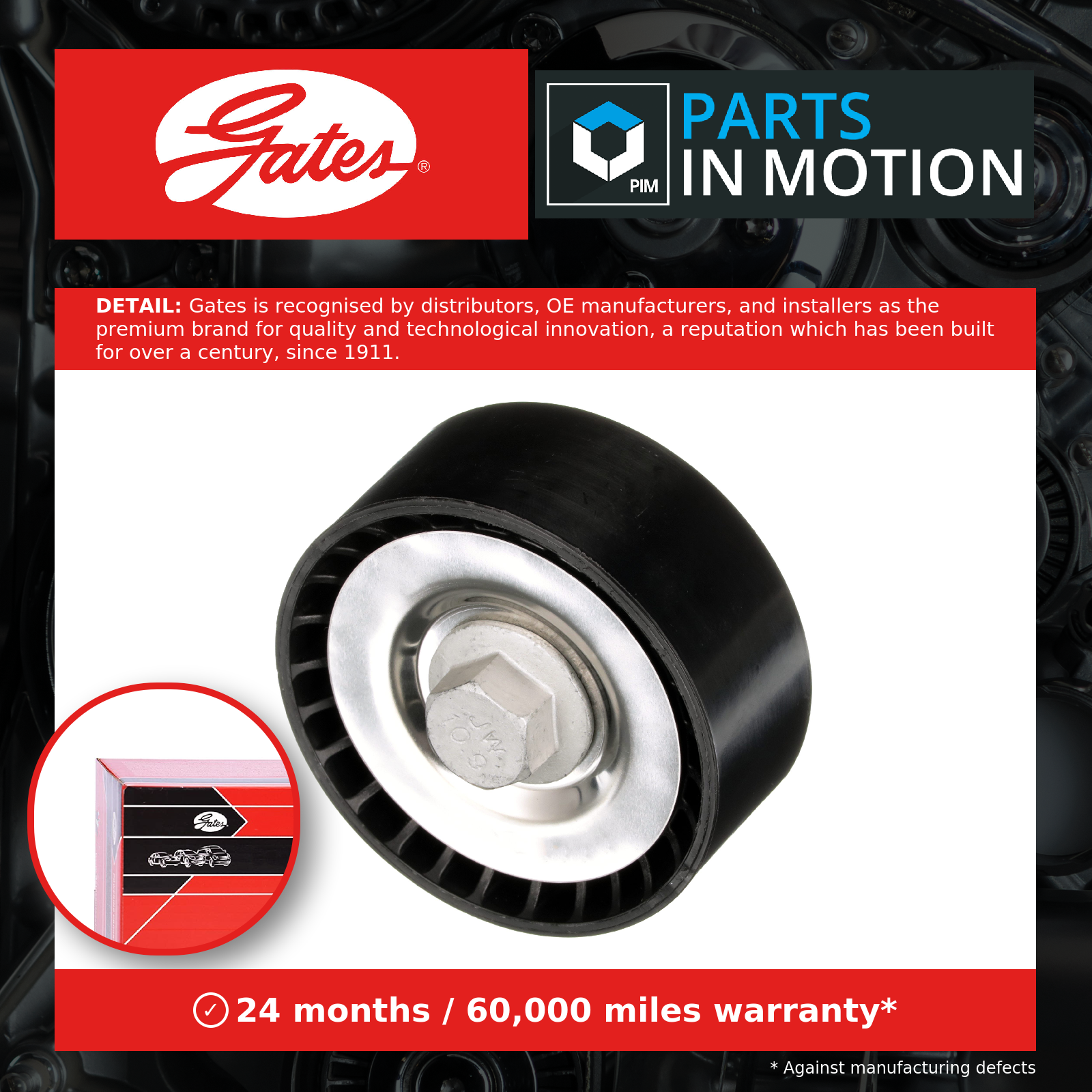 Aux Belt Idler Pulley fits CHEVROLET CAPTIVA 2.2D 2011 on LNQ Guide Deflection