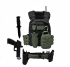 Valaverse TACTICAL FIELD GEAR BLK 1:12 Scale Action Force Belt Gun Knife