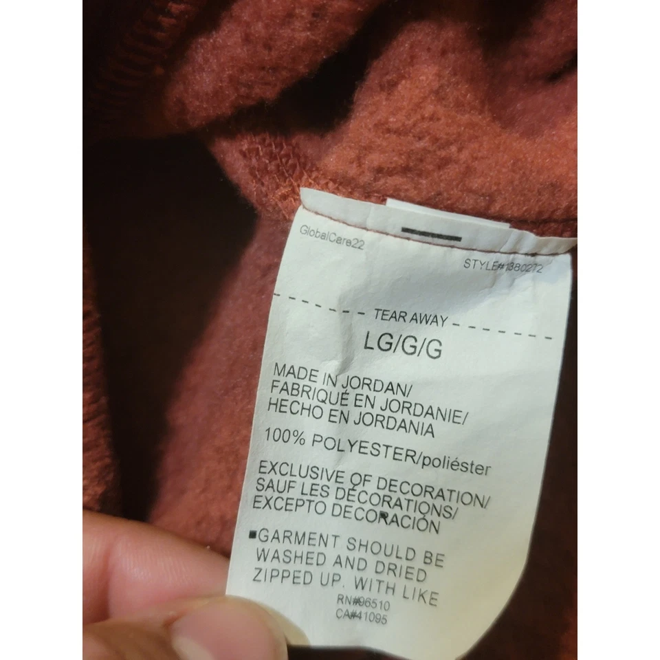 Under Armour Mens Vest Large LG Full Zip Sleeveless Jacket Maroon Fleece Top - Image 4 of 4