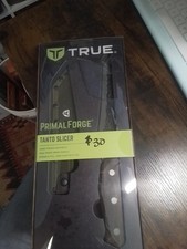 TRUE PrimalForge TANTO SLICER Hand Forged Wood Handle Full Tang Knife W Sheath