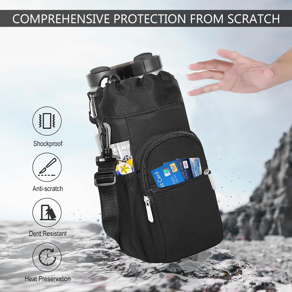 Borsa Porta Stanley Cup 40oz - Impermeabile, Con Tasca Cellulare E Moschettone, Per Escursionismo E Sport - Foto 2