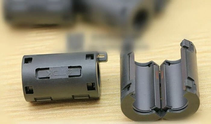 5 Stück TDK 11 mm schwarz Kabelklemme Clip RFI EMI EMV Rauschfilter Ferritkern