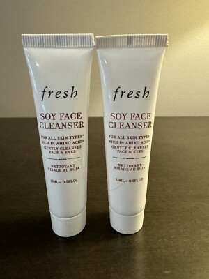 Fresh Soy Face Cleanser .5 oz 15 ml Travel Size NEW X2