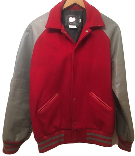 Dilly Letter Jacket Men's Small Red 