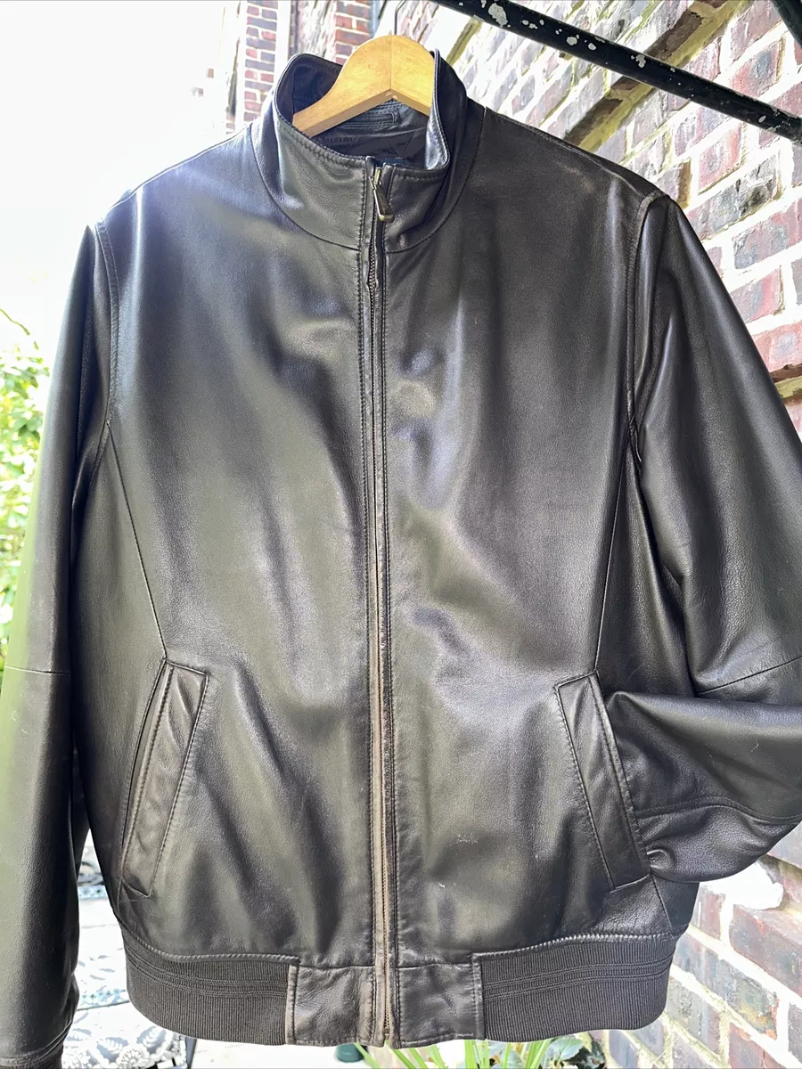 Brooks brothers shop leather bomber jacket